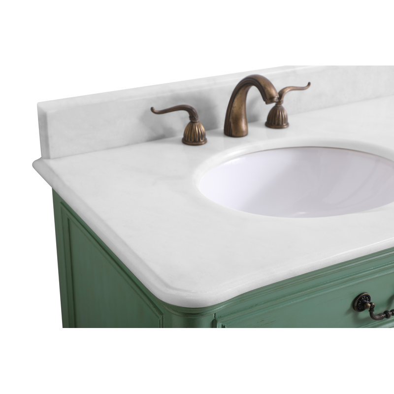 Ensemble de meuble-lavabo double 72 po Angelique, Vert, Blanc pur