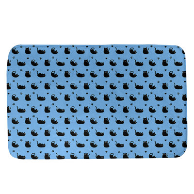Tapis pour salle de bain chat Leffel