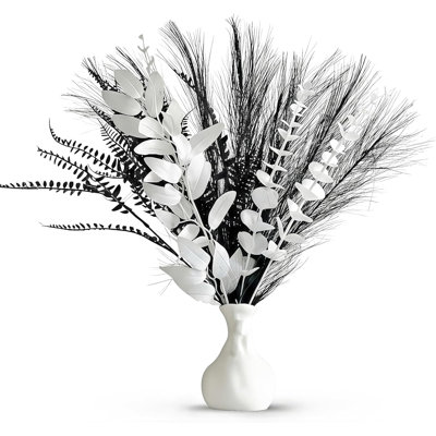 Bouquet de feuilles d'eucalyptus et d'herbe de pampa 7 po