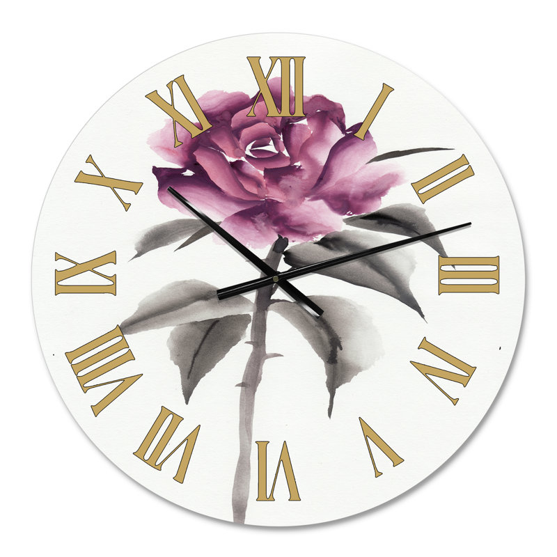 Horloge murale rétro rose, Moyen