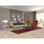 Geometric Red  Traditional Runner Rug 4x12