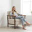 Chaise décorative à structure en bois avec coussin de taille, chaise de rangement adaptée au solarium de la chambre à coucher-1092045647