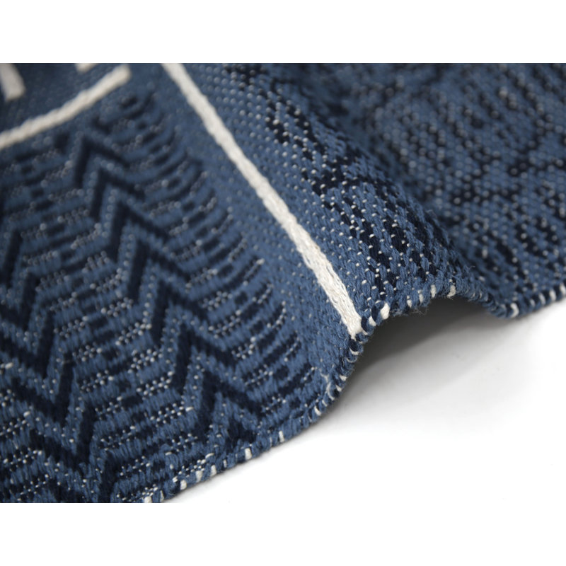 Bovina Area Rug in Navy, Rectangle 7'6" x 9'6"