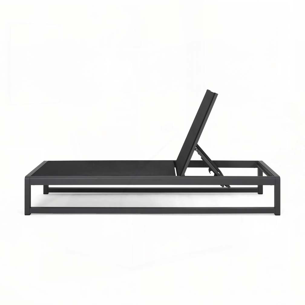 Cheshire 26" Patio Chaise Lounge Set, Gray/Black