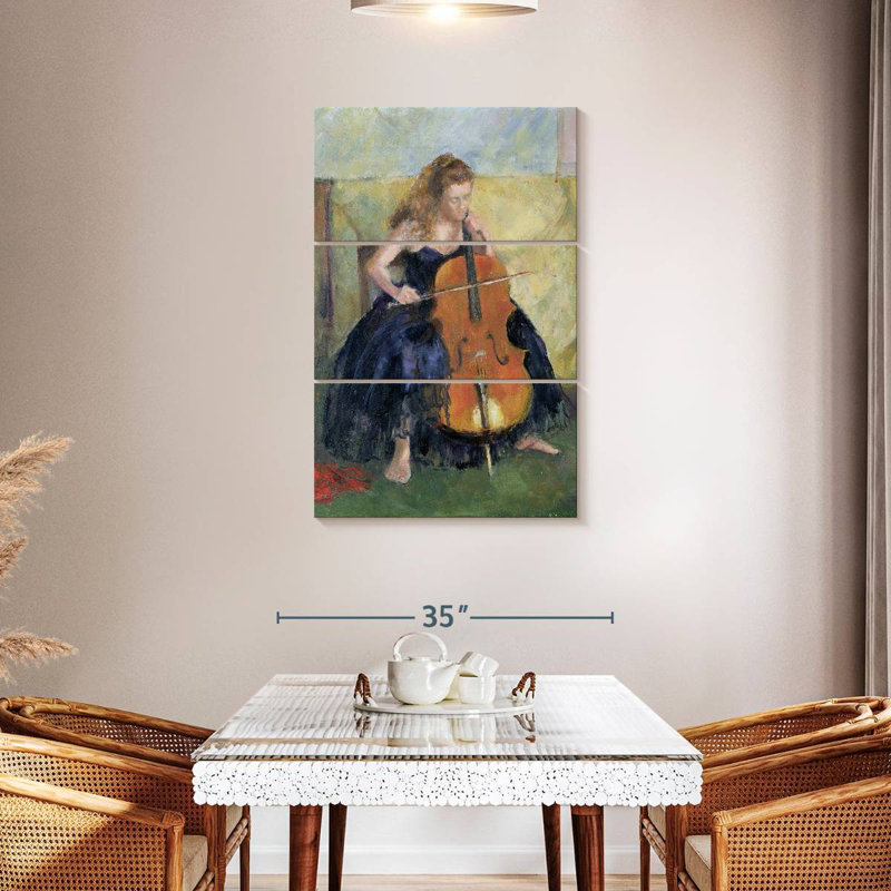 Abarca The Cello Player 1995, 45" H x 28" W