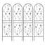 Ensemble de 4 treillis de jardin en métal antirouille pour plantes grimpantes déco papillon-286798626