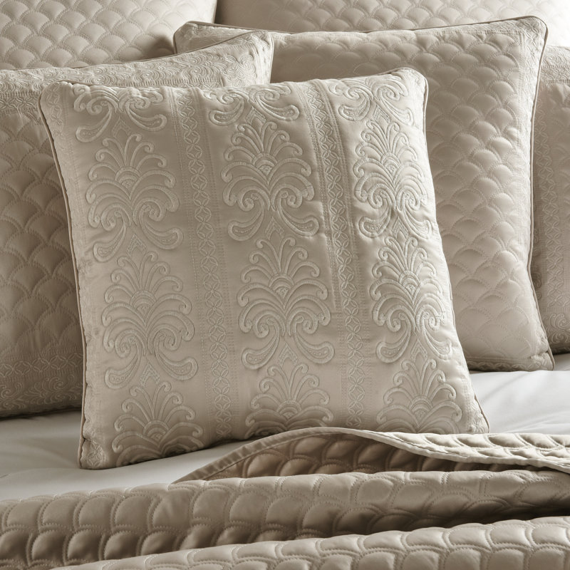 Coussin décoratif carré Lyndon, Perle
