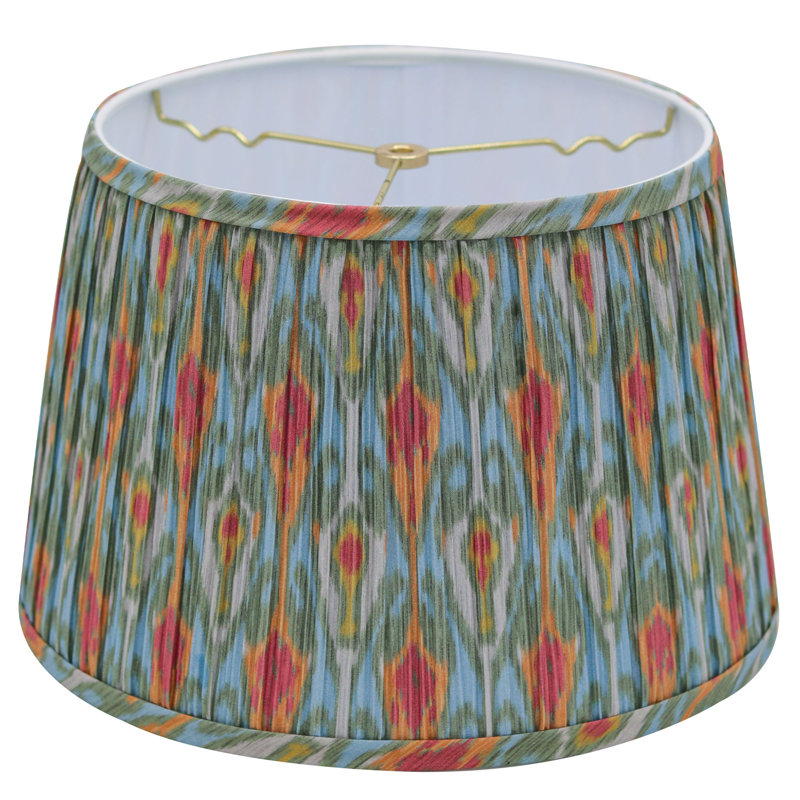 Abat-jour empire avec garniture laveuse Empire, Bleu / Vert / Orange, H 10,5 po x l 16 po x P 16 po