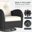 Layinsun 6 Pieces Outdoor Patio Furniture Set, Rattan Wicker Sectional Swivel Rocker Chairs Sets-1320760831-1320760824