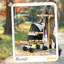 Poussette pour chien miniature, pliable, gris clair