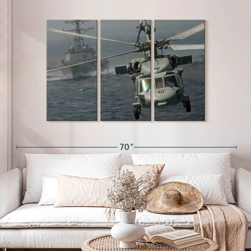Mait Knighthawk Helicopter, 32" H x 50" W