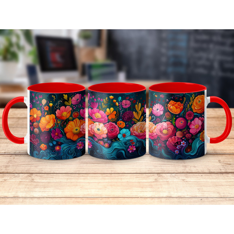 Ceramic Coffee Mug, Red