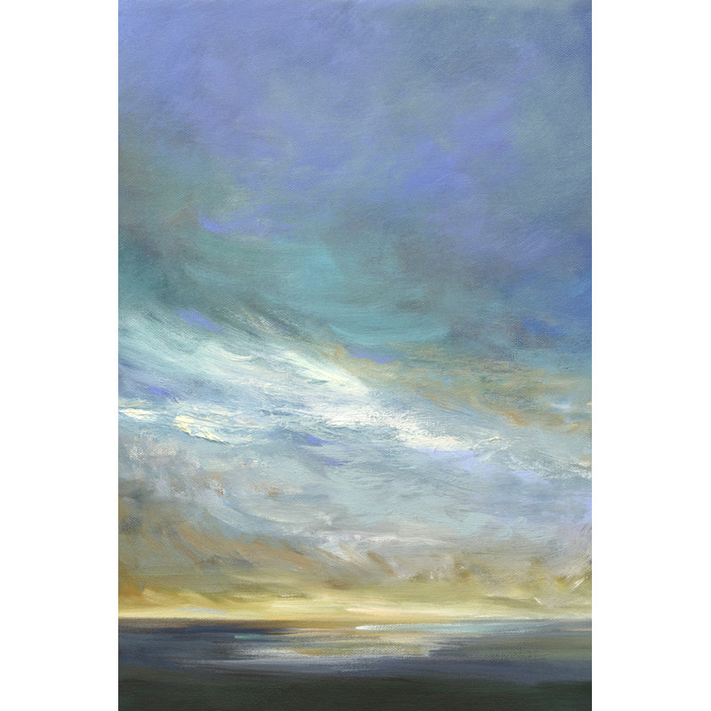 Coastal Clouds Triptych II by Sheila Finch - Painting Print, 122cm H x 81cm W, Wrapped Canvas