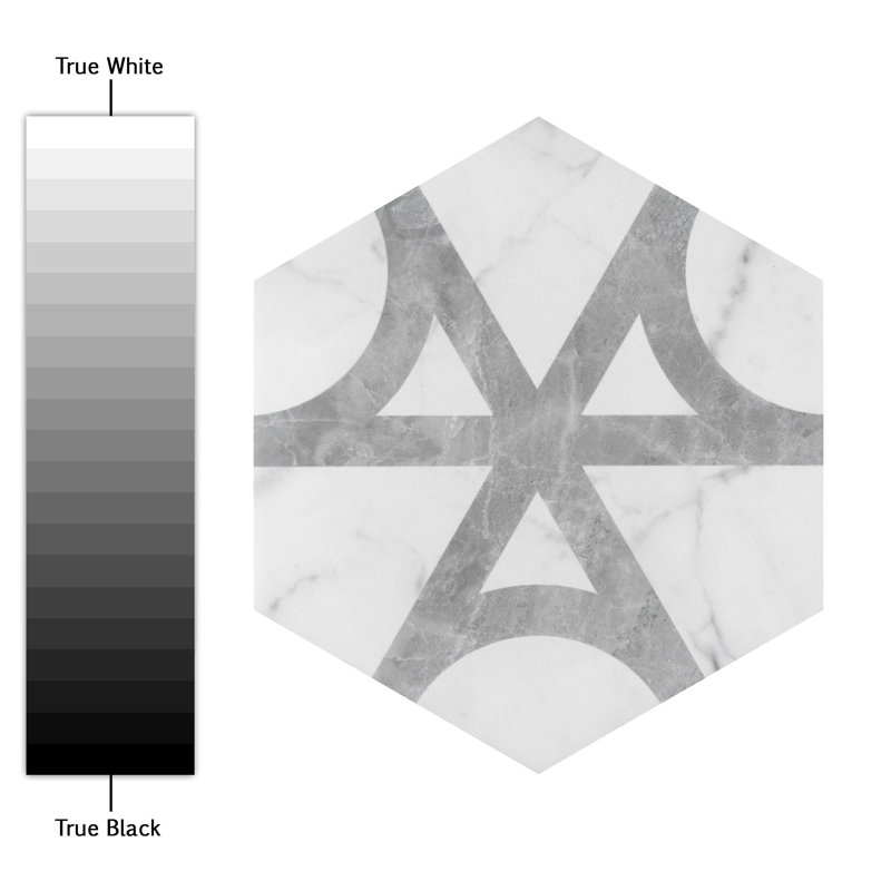 Classico Carrara 7" x 8" Porcelain Patterned Wall & Floor Tile