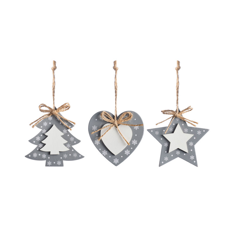 Wood Astrology & Stars Holiday Shaped Ornament