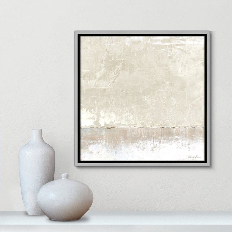 Delevan Better Days - Floater Frame Print on Canvas, 17.5" H x 17.5" W, Silver