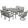 Mongeon Rectangular 84" Long Aluminum Dining Set with Cushions