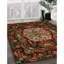 Tapis floral noir / vert / rouge-257275511