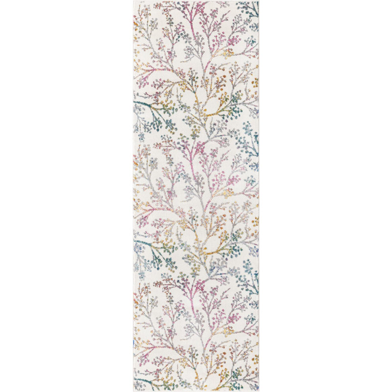 Floral Indoor Rug, Runner 2' x 6'