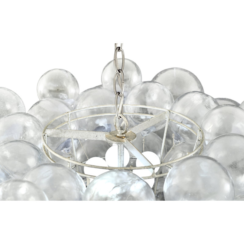 Muriel 5-Light LED Geometric Chandelier, Silver