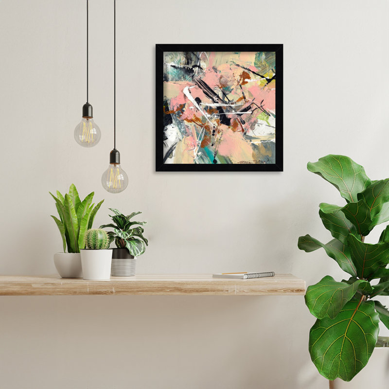 «Graceful» par Sutter, impression sur bois encadrée, H 13 po x l 13 po, Noir