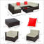 Ensemble de canapé modulaire de patio, ensembles de conversation pour mobilier d'extérieur, ensemble de mobilier de patio 7 pièces
