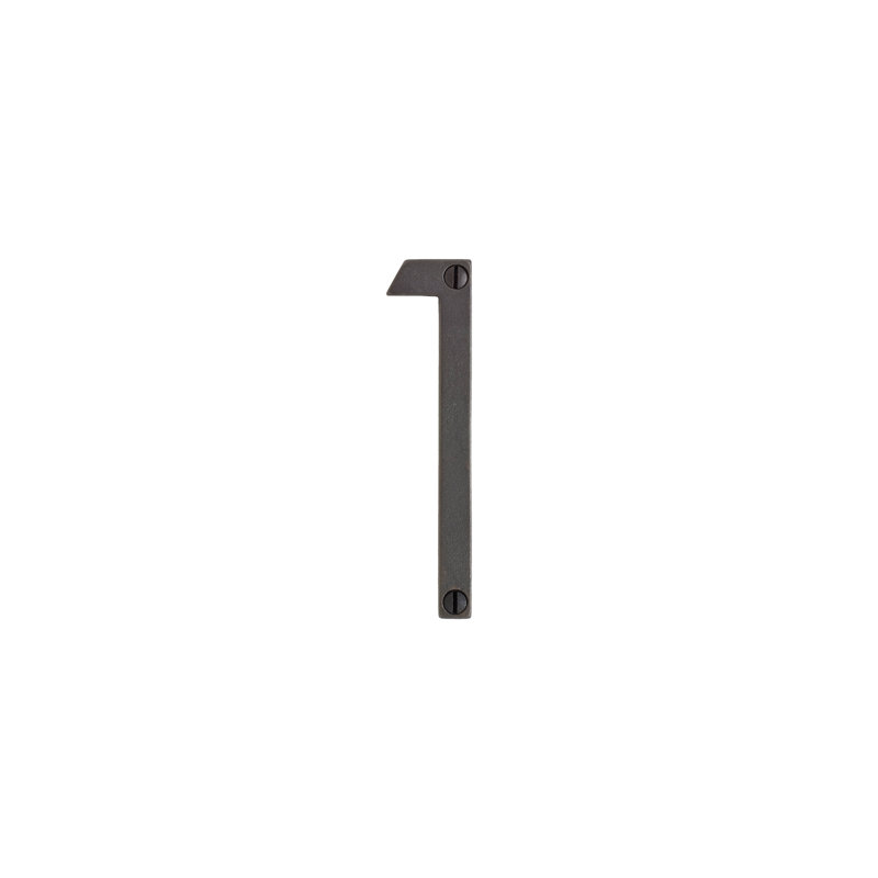 4" House Number, Silicon Bronze Brushed, 6, 2.75" H x 1.63" W x 0.25" D