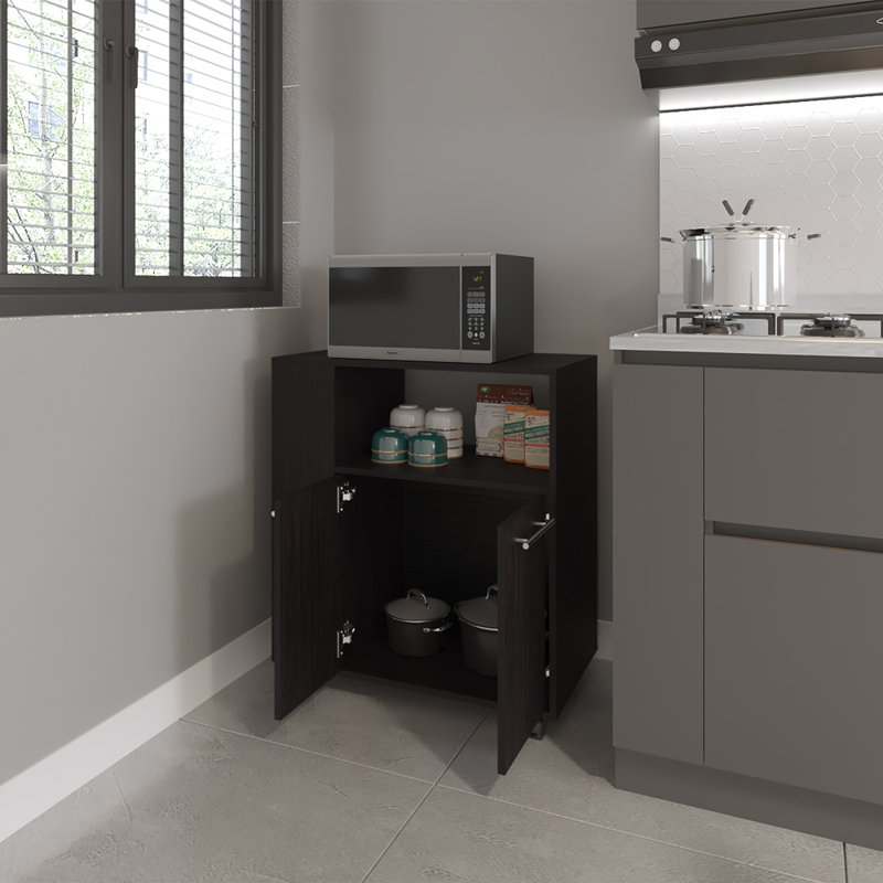 30 " W Kitchen Cart, Black