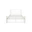 Cadre de lit grand format en métal avec finition blanche, style floral unique, convient aux matelas en mousse à mémoire de forme, limite de 600 lb, tête de lit et cadre d'installation simple, fonction, stable et silencieux -, sans boîte-1081530925