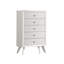 Ensemble de chambre avec très grand lit 5 pièces, blanc, 2 tables de chevet, commode et commode