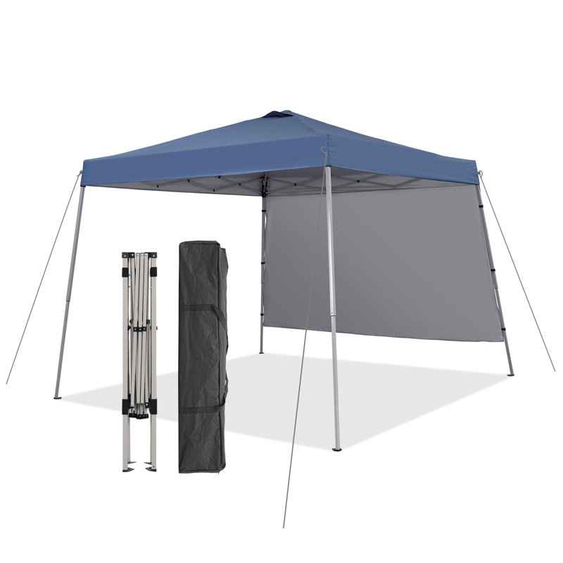 10 Ft. W X 10 Ft. D Steel Pop-up Canopy, Navy Blue