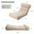 Outdoor Floor Chair 5-Way Position Adjustable Backrest Recliner For Balcony Pool Or Garden-2099377403