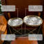 Glass Top Side Gold Flower Design Table Set of 2 - Modern Coffee and End Tables with Lift-Off Trays for Living Room and Bedroom Décor