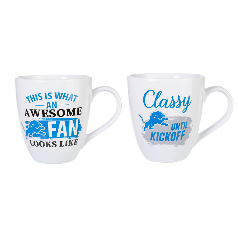 Ensemble de 2 tasses à café NFL, Lions de Détroit