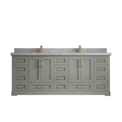Esin 84'' Double Bathroom Vanity with Top