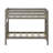 Delbreco Kids Twin Over Twin Bunk Bed with Ladder on End-781690725