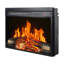 Foyer électrique encastrable 23 pouces, flamme réaliste, bûche, télécommande, minuterie, protection contre la surchauffe, chaleur de 1400 W, 5000 S par heure, 11 réglages de température, source DEL 50 000 heures, 4 réglables