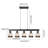 Motofumi 5-Light 39.4" Rectangle Chandelier Linear Kitchen Island Pendant Black