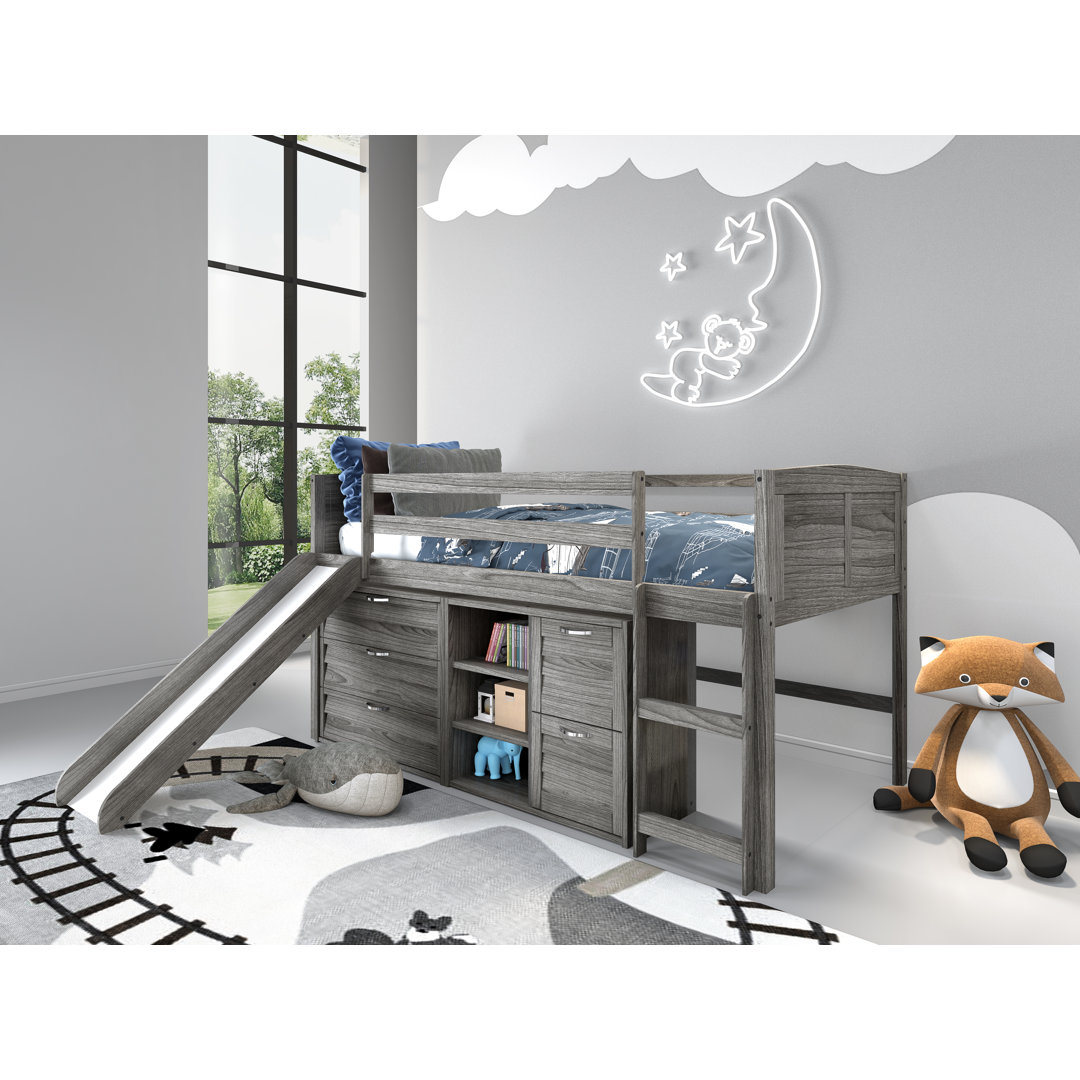 Chriseda Louver Twin Low Loft Configurable Bedroom Set Harriet Bee