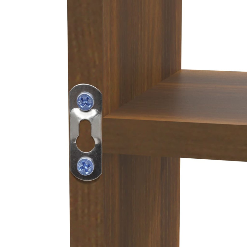 vidaXL Wall Shelf Floating Display Shelf for Home Living Room Engineered Wood, Brown Oak, 20.67 in H x 33.46 in W x 6.30 in D