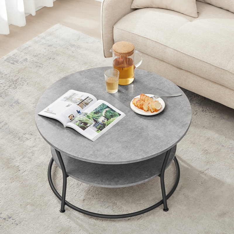 Adebayo Coffee Table with Storage, Concrete Grey
