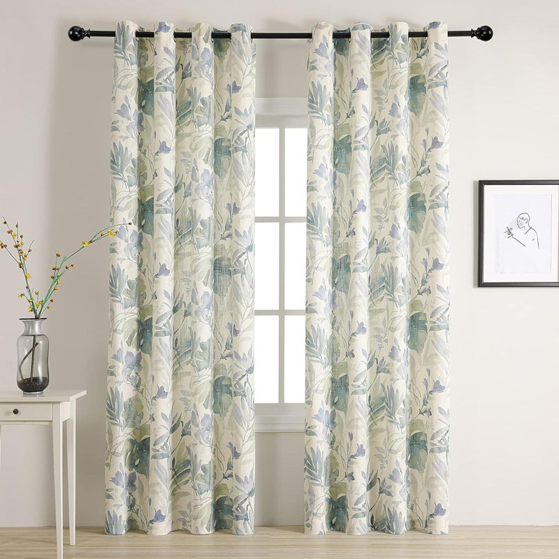 Rideaux filtrant la lumière pour protéger la vie privée des rideaux pour le salon et la chambre à coucher, Sauge