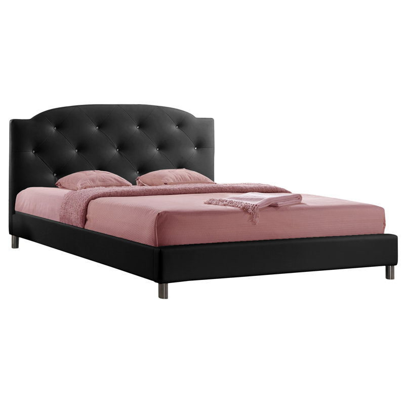Metabel Upholstered Bed, White, Full