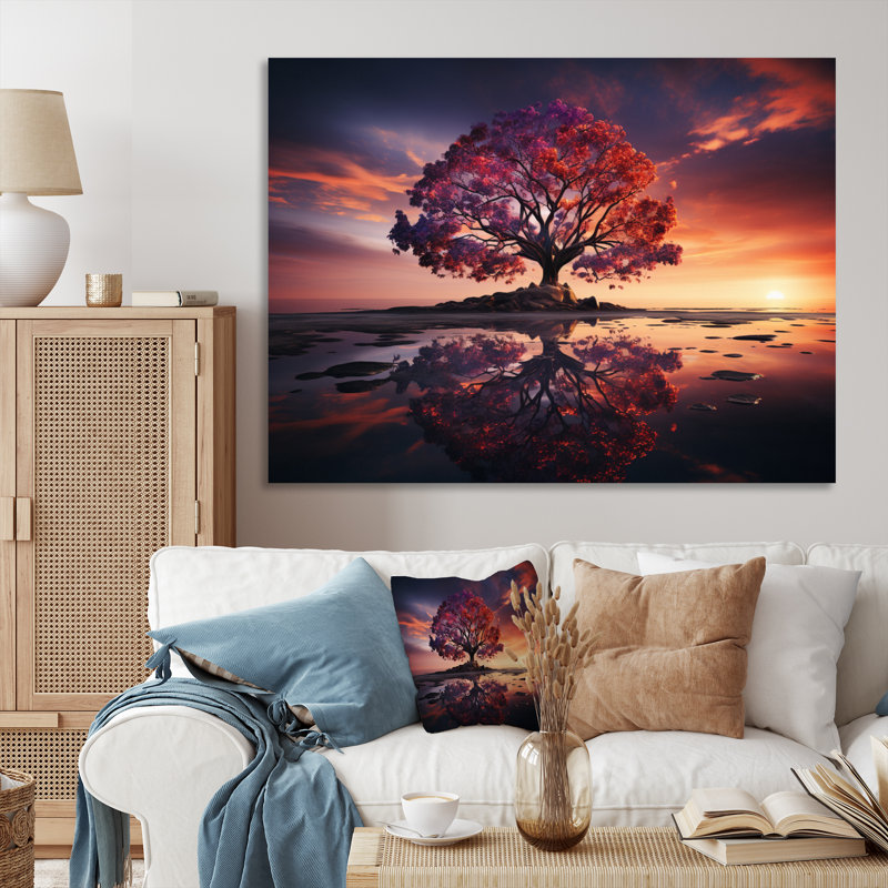 Coral Tree Enchanted Twilight sur impression sur toile, Toile tendue, H 30 po x l 40 po x P 1,5 po