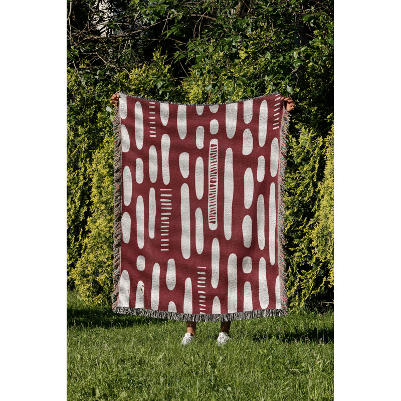 Jeté en coton Deka, 50 x 70, Rouge