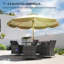 Parasol de terrasse 9 pi avec 8 nervures Outsunny