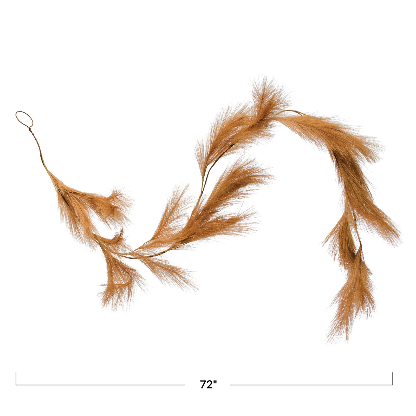 72" Pampas Grass Christmas Garland
