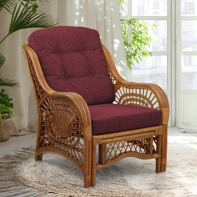 Fauteuil d'appoint Malibu Lounge Living, Bourgogne