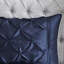 Magnifique édredon bleu marine 7 pièces - édredon Opulence, taies décoratives, coussins et jupe de lit froissée - option de literie de luxe chic et facile d'entretien-117417210