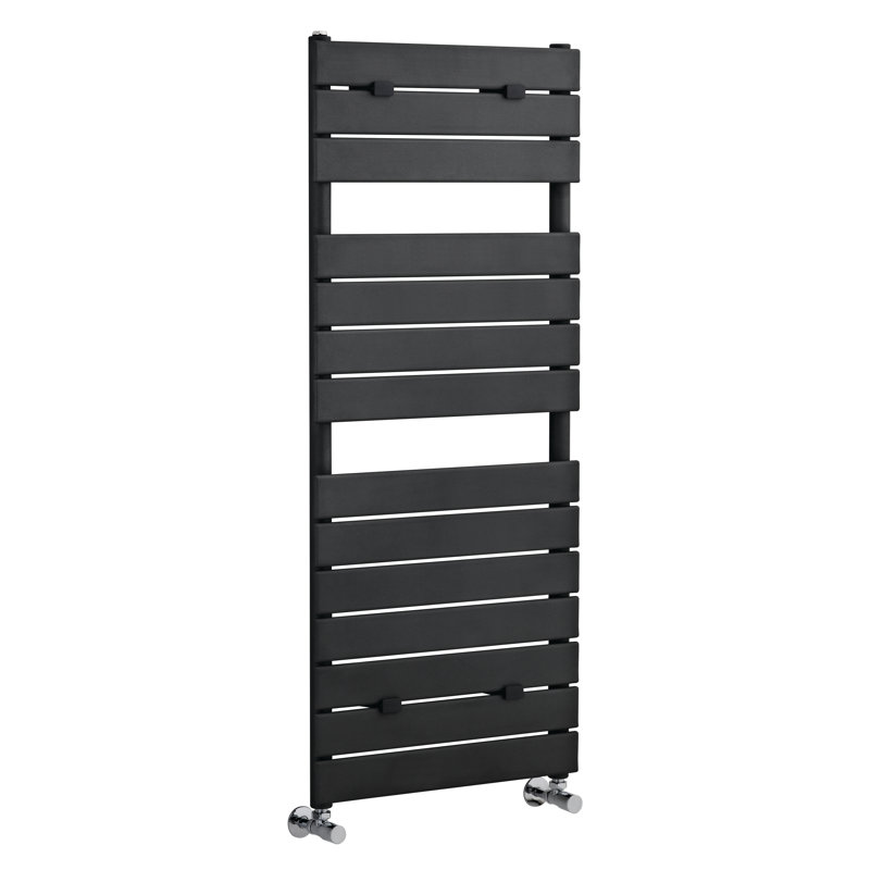 Piazza Flat Panel Towel Rail Heated Towel Rails, 121.30 x 50cm, Anthracite